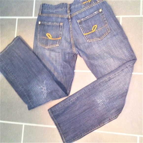 Seven7 Jean Premium Factory Distressed Straight Leg Denim Womens 30 - Picture 2 of 6